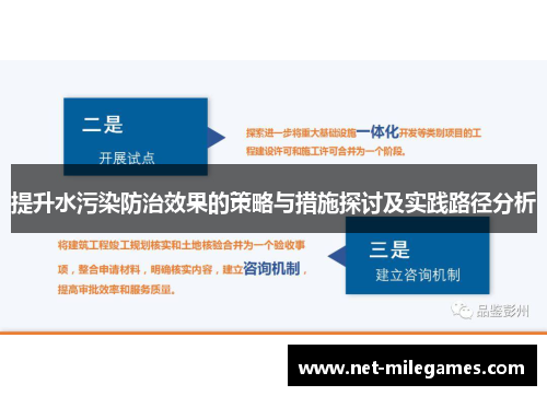 提升水污染防治效果的策略与措施探讨及实践路径分析 提升水污染防治效果的策略与措施探讨及实践路径分析